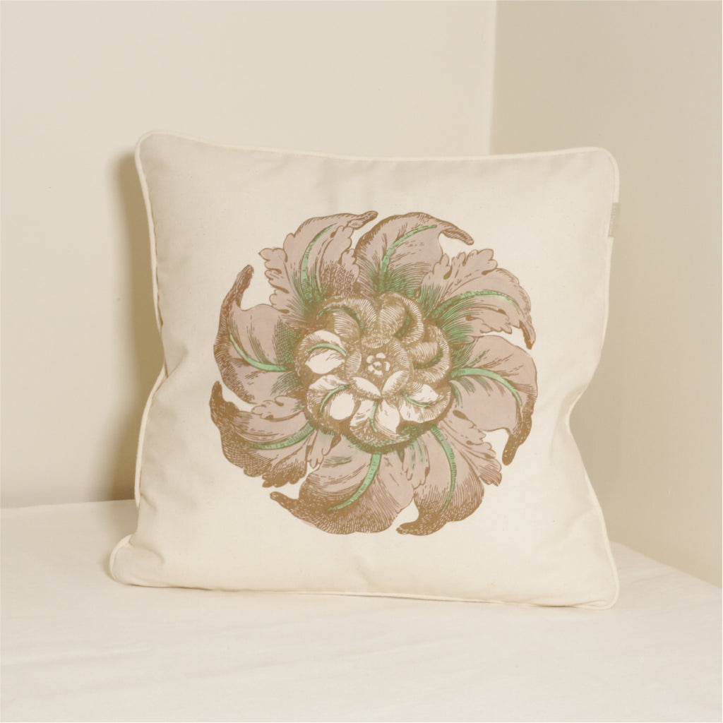 Architectual floral cushion