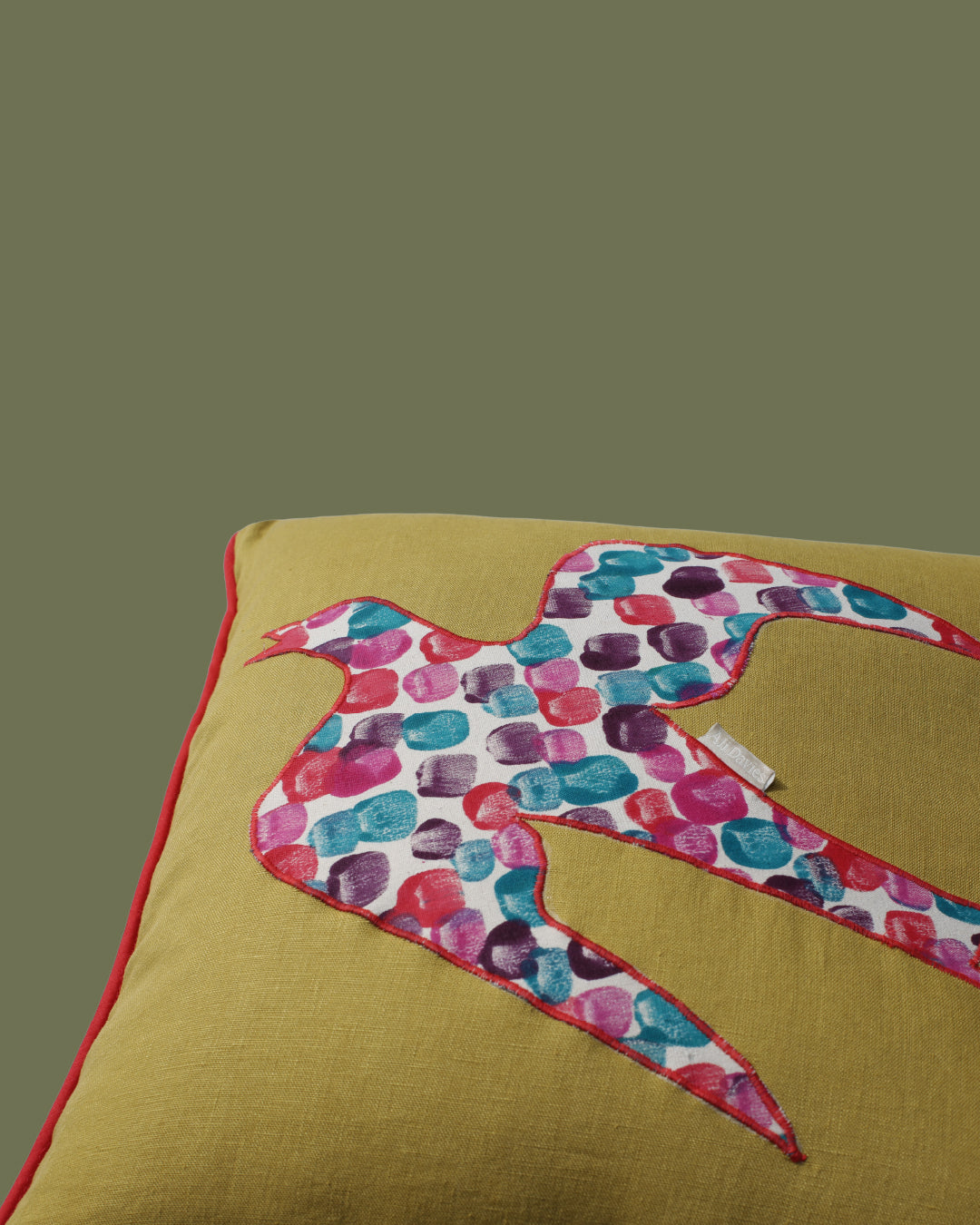 Swallow Appliqué Cushion