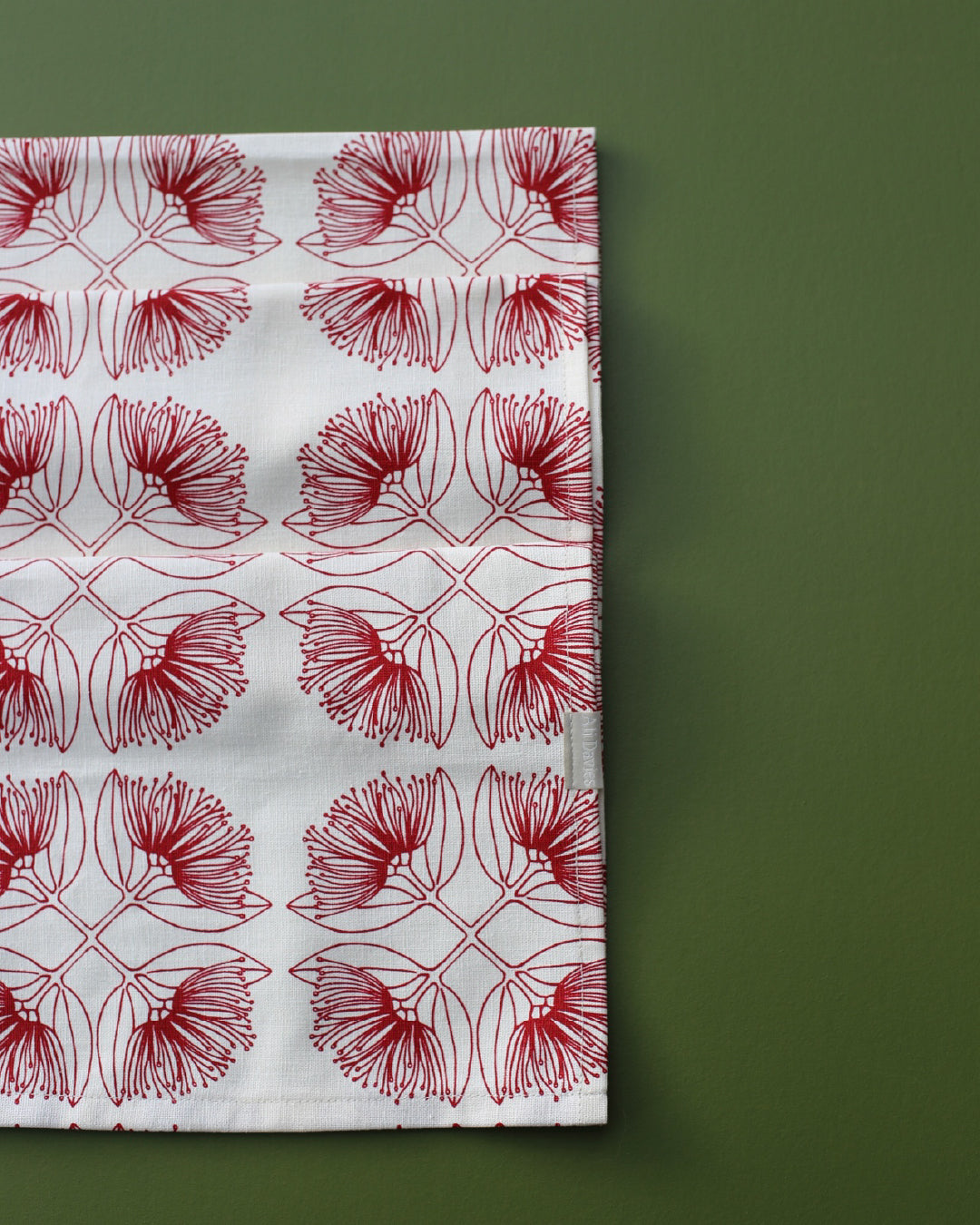Pohutukawa Red Hemp Table Runner