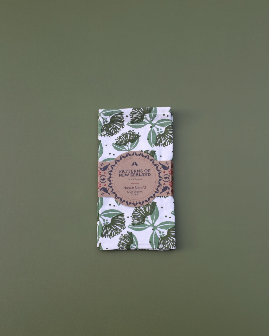 Pohutukawa Green Napkin Set of 2