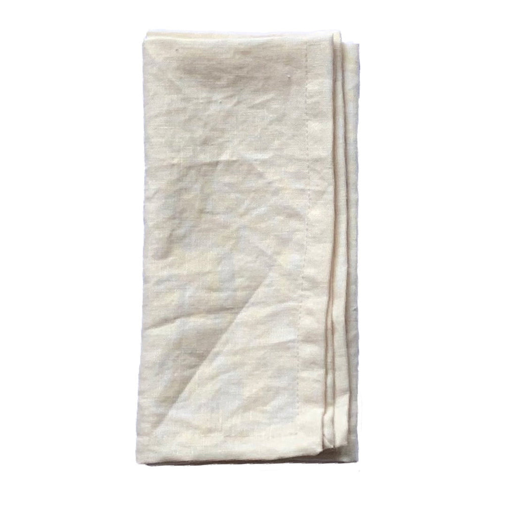 Linen serviette, cream