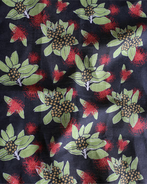 Pōhutukawa Linen Tea Towel - Night Sky