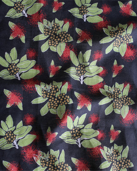 Pōhutukawa Linen Tea Towel - Night Sky