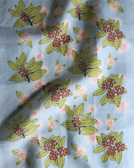Pōhutukawa Linen Tea Towel – Ocean Spray