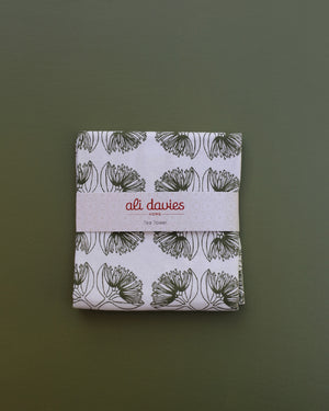 Evergreen Collection - Pohutukawa Tea Towel (Olive)