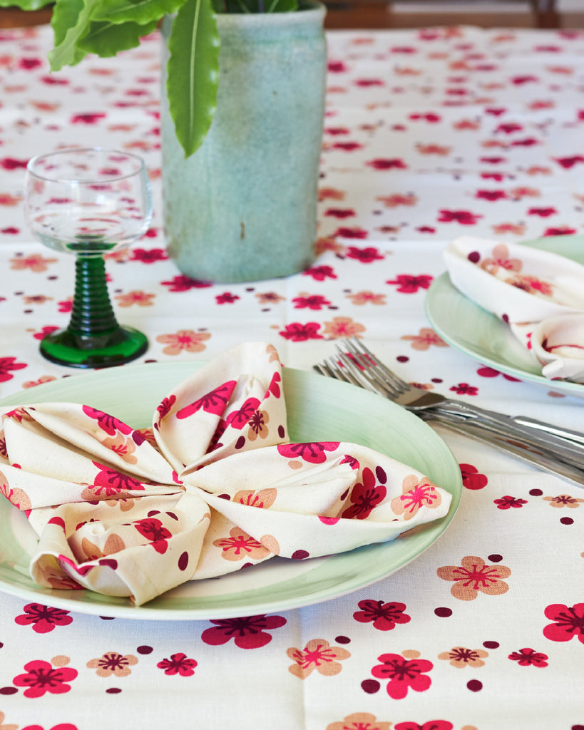 Manuka Print Hemp Tablecloth