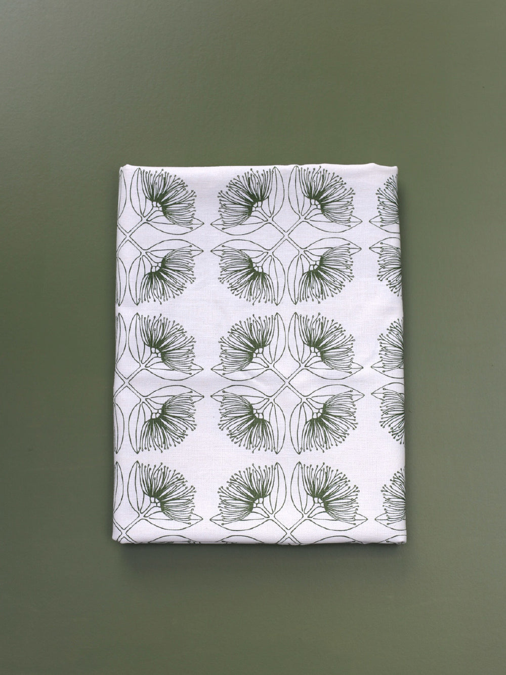 Pohutukawa Olive Hemp Tablecloth
