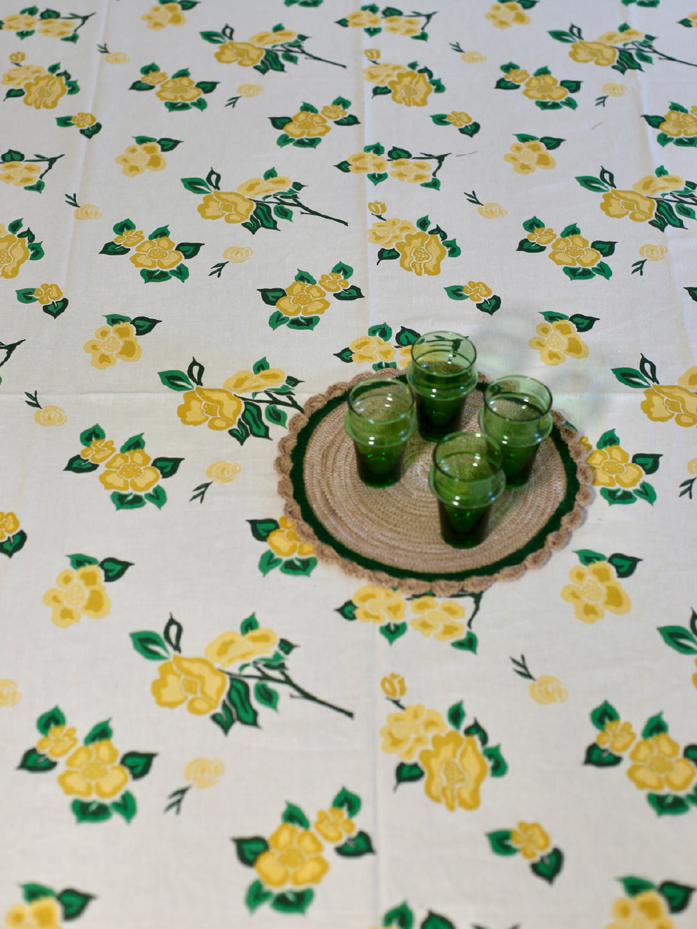 'Oneida' Print Hemp Tablecloth