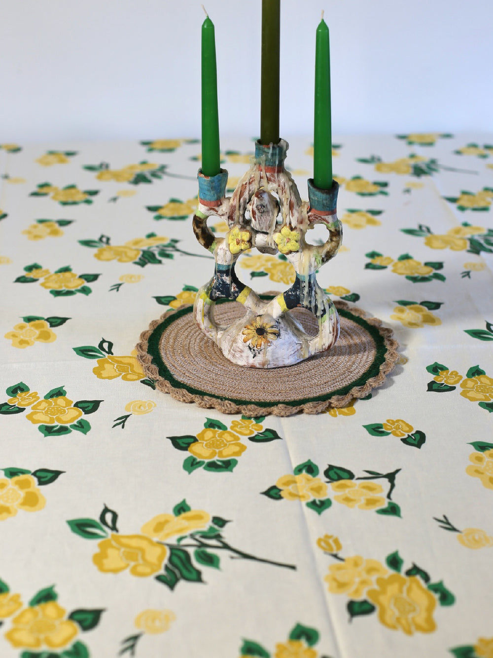 'Oneida' Print Hemp Tablecloth