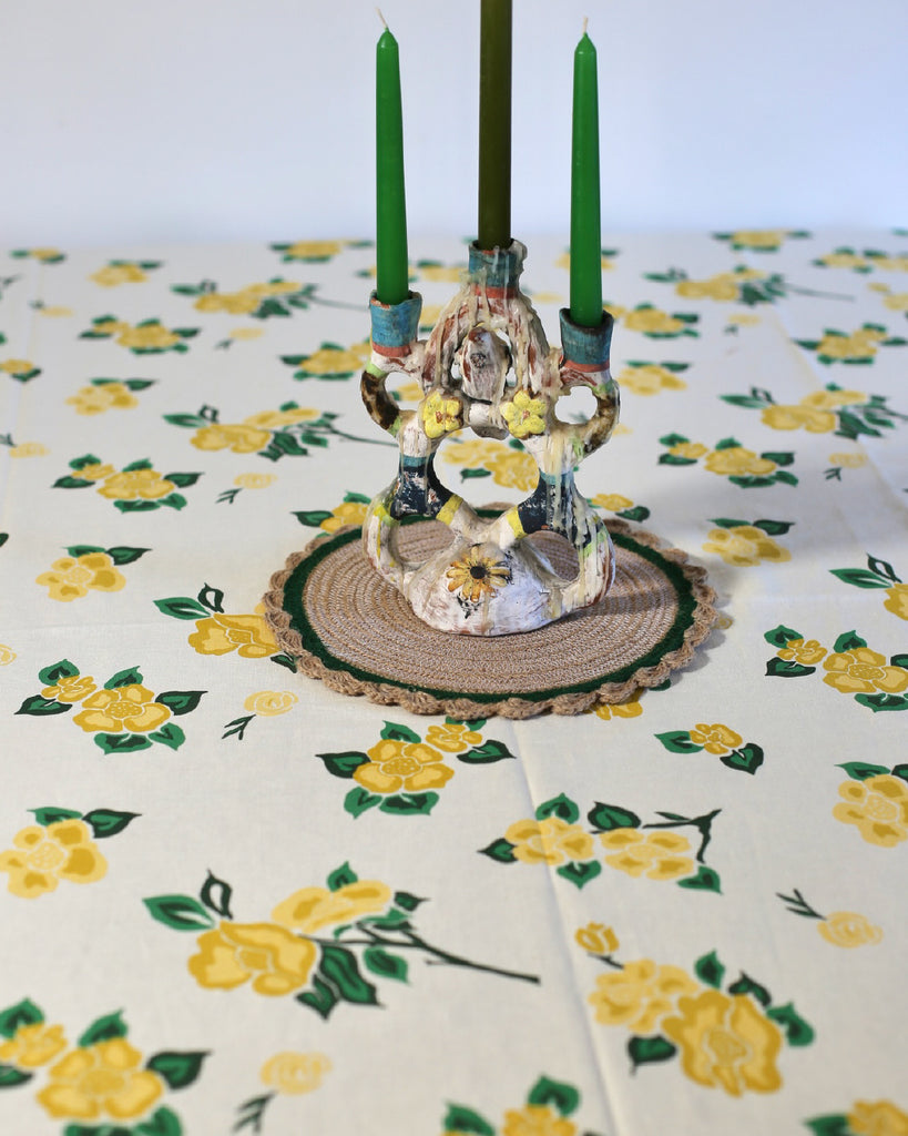 'Oneida' Print Hemp Tablecloth