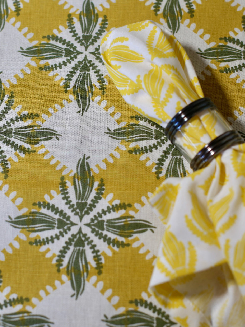 Pacifica Kowhai 'Spring Meadow' Hemp Tablecloth