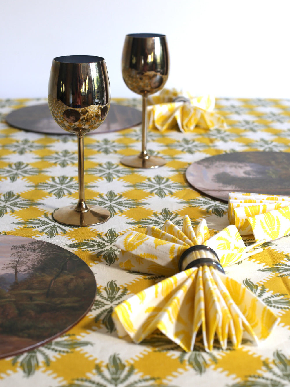 Pacifica Kowhai 'Spring Meadow' Hemp Tablecloth