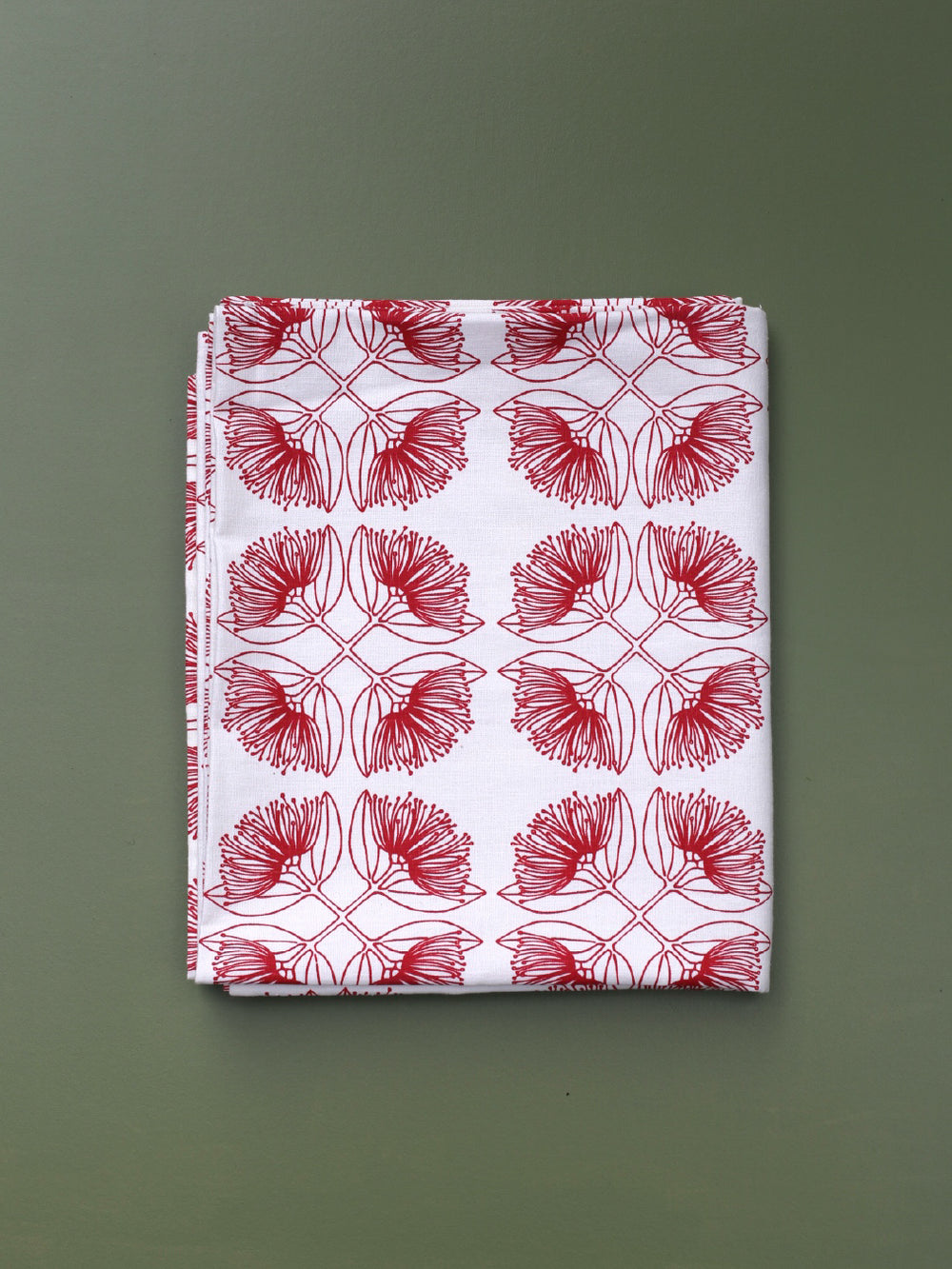 Pohutukawa Red Hemp Tablecloth