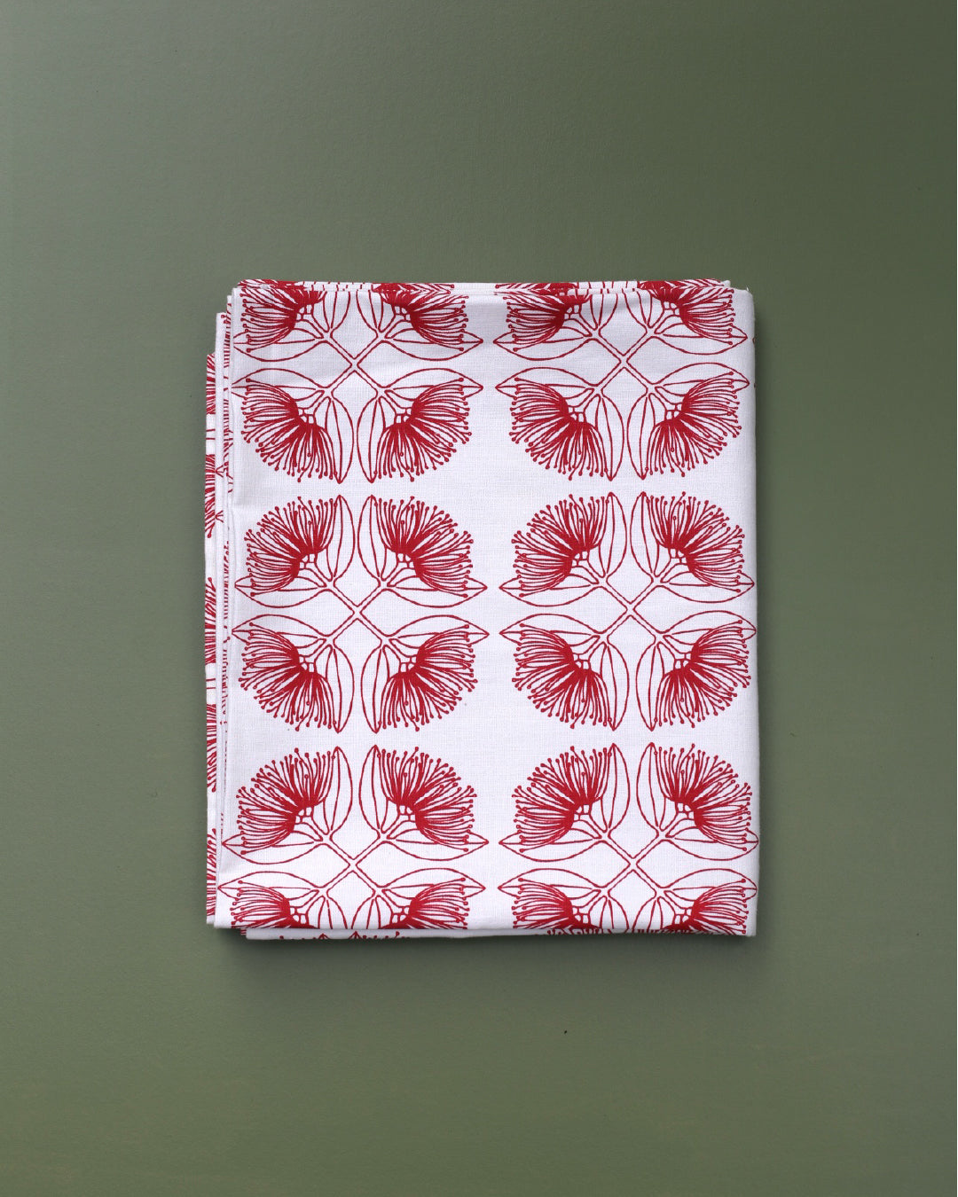 Pohutukawa Red Hemp Tablecloth