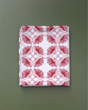 Pohutukawa Red Hemp Tablecloth
