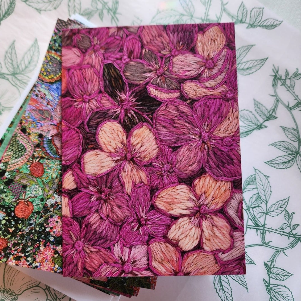 Pink floral design gift card