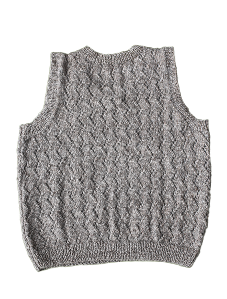 Tussock Handknit Lace Vest — Homespun NZ Romney Wool