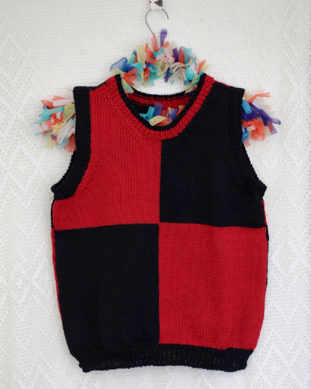 Karaka Intarsia Knit Tank — 100% Wool, Hand Knit