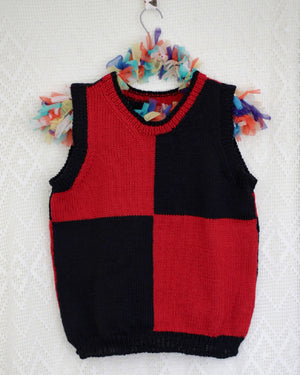 Karaka Intarsia Knit Tank — 100% Wool, Hand Knit
