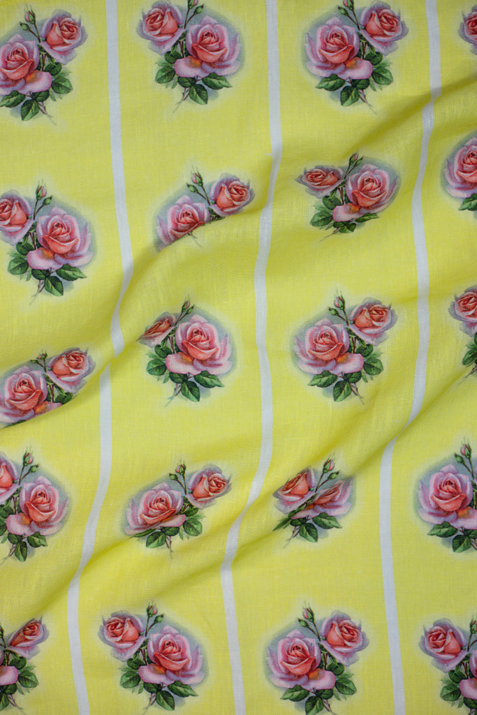 Vintage Rose 'Zesty Yellow' Tea Towel