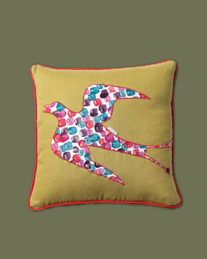 Swallow Appliqué Cushion