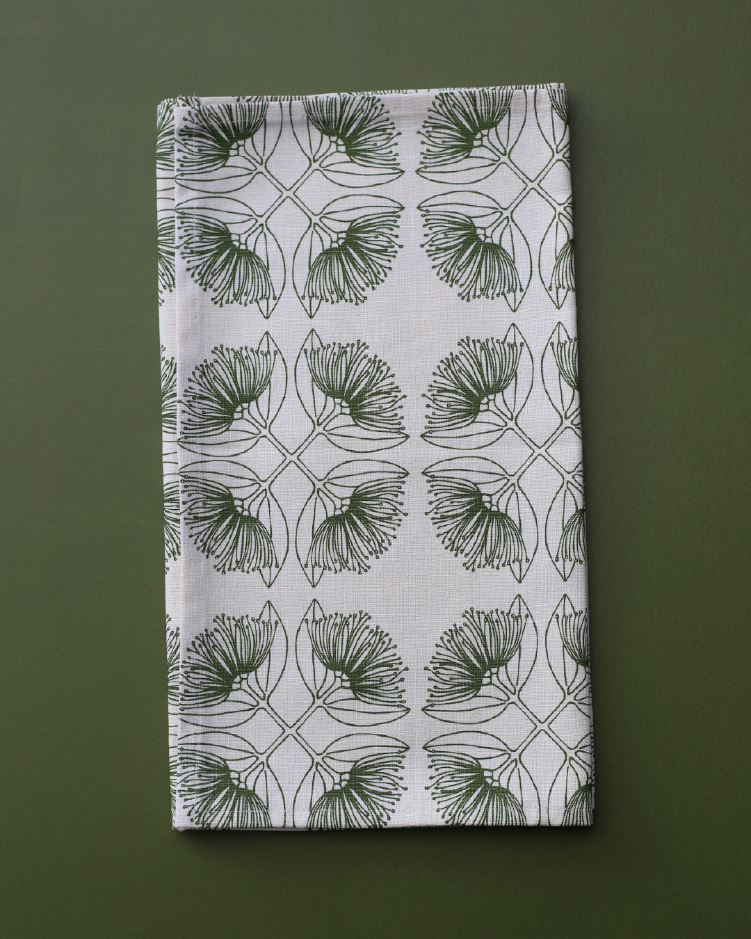 Pohutukawa Olive Hemp Table Runner