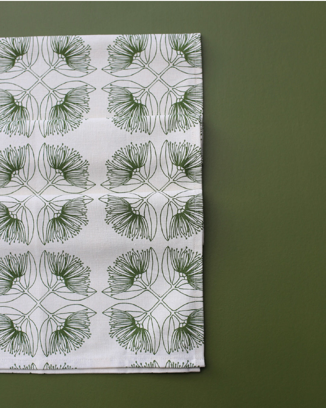 Pohutukawa Olive Hemp Table Runner