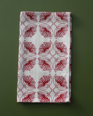 Pohutukawa Red Hemp Table Runner