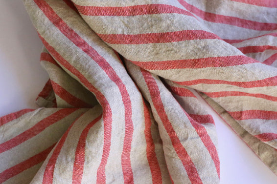 Traditional Striped European Linen Tea Towels
