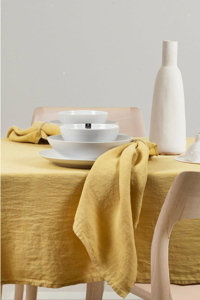 European Linen 'Honey' Table Cloth