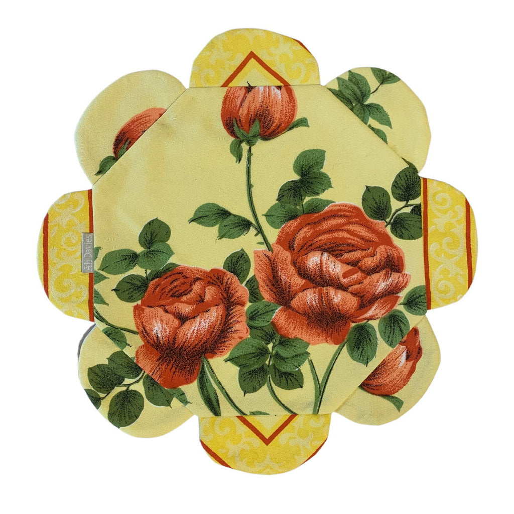 Flower power red rose placemat