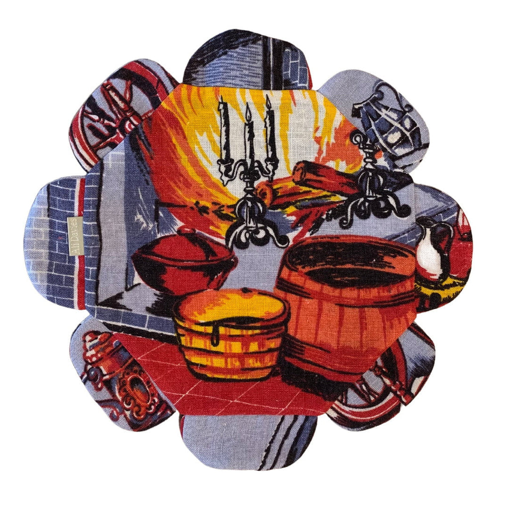 Flower power fireplace placemat