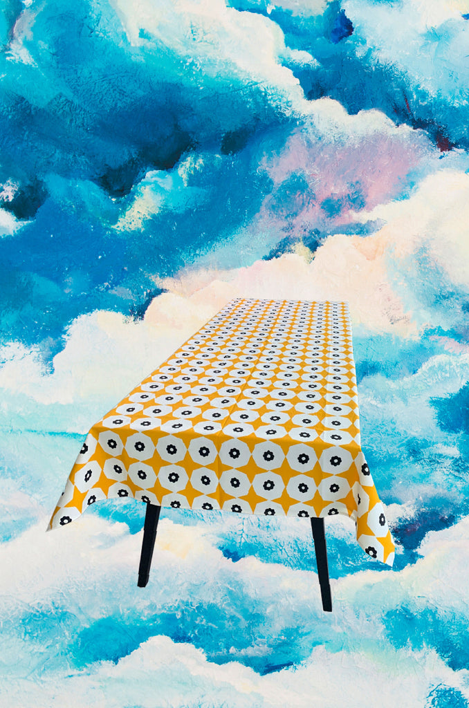 Star Poppy Table Cloth - Yellow