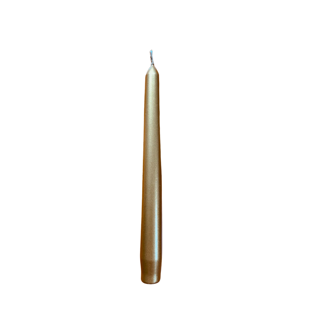 Gold tapered candle