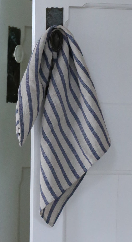 Traditional Striped European Linen Tea Towels