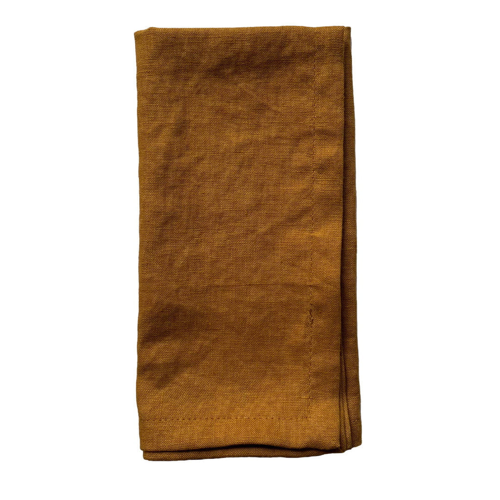 Linen serviette, mustard