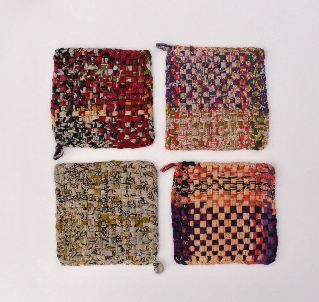 Sari textile pot mat