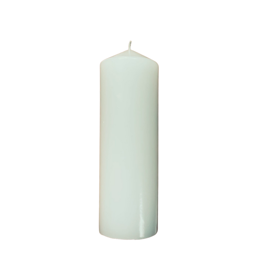 White pillar candle